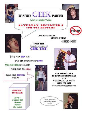 Geek Party invitation